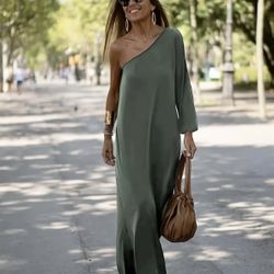 Linen One Sleeve Dress