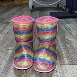 Rainbow Fur Boots