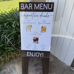 Bar Menu Sign 