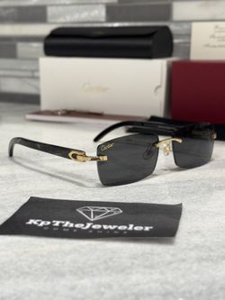 Cartier Black Buffs Black Tint Gold 