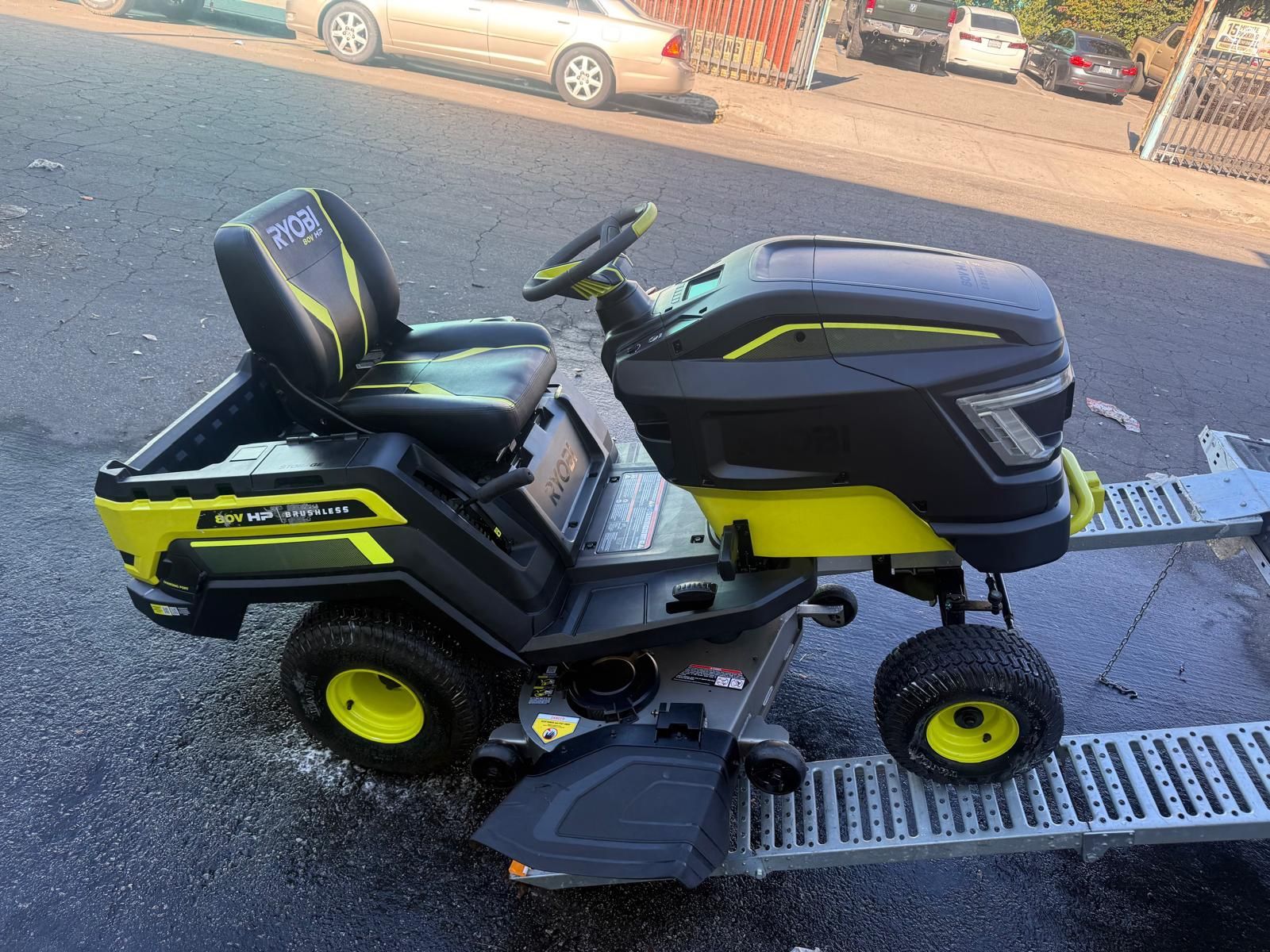 Ryobi Riding  Lawn Mower  45 inch blade costumer return to Home Depot as is. Like new $2200