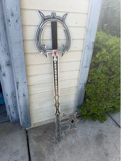 A replica of the Oblivion Keyblade from the game Kingdom Hearts.