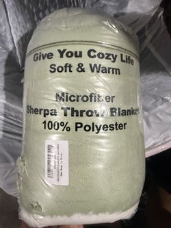 Fleece Blanke Sage Green