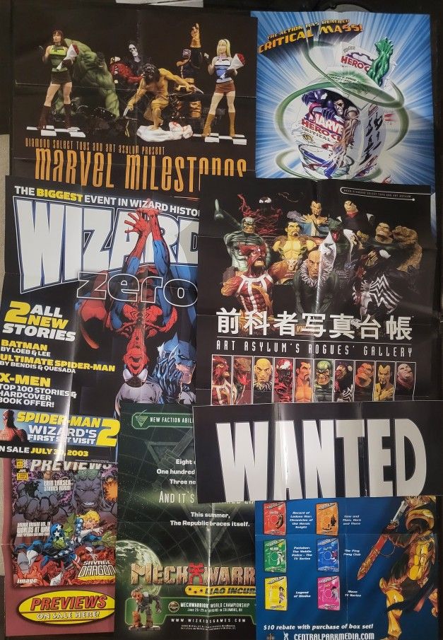 Lot Of Comic & Toy Posters Early 2000's