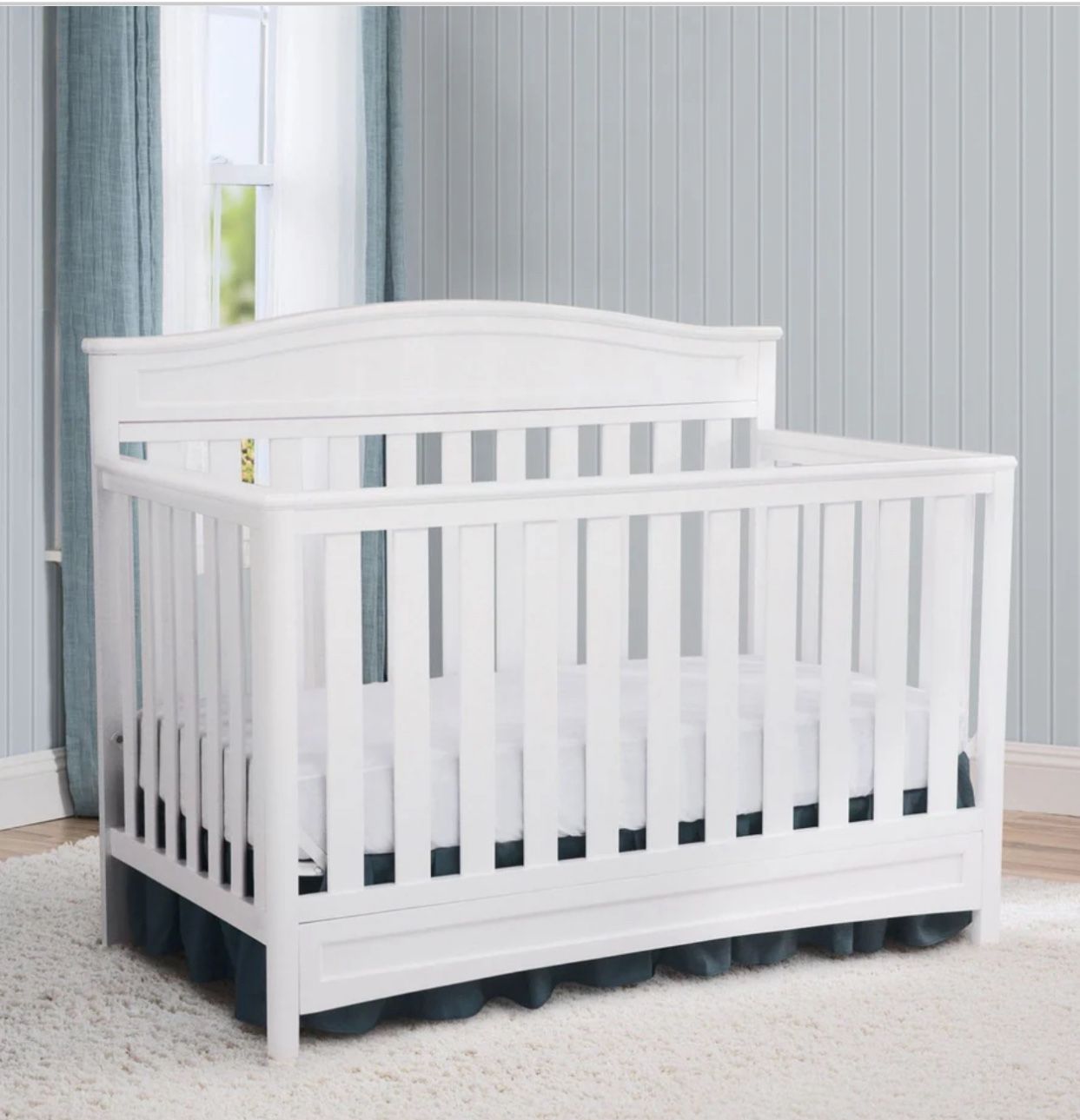 **NEW NEVER OPENED BOX** Delta Children White Convertible Crib