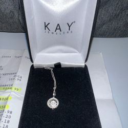 10 karat white gold diamond necklace