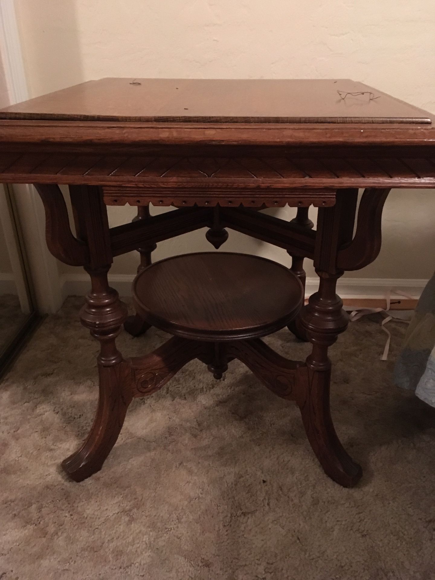Early 1900’s very rare Music Box display table