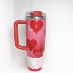 Stanley Quencher 30oz Valentine Tumbler Rouge Heart Gradient