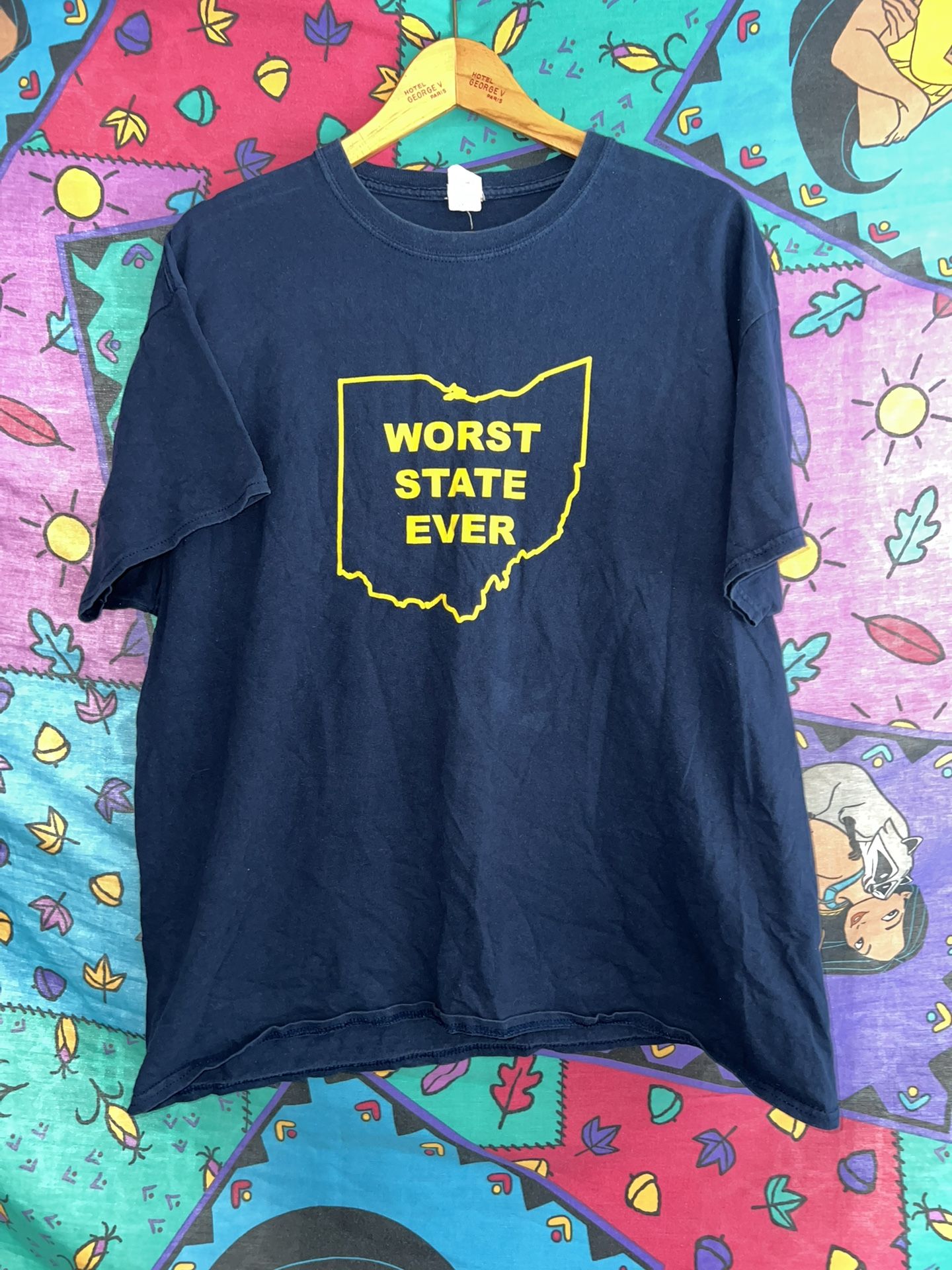 sz XL the worst state ever t shirt 