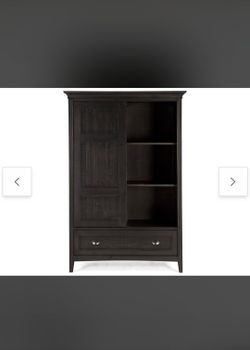 6 drawer Farmhouse dark brown cabinet