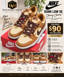 Nike Dunk Low SE Cherry Charms Sneakers