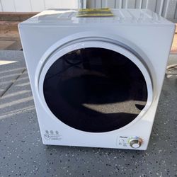 Panda 1.50 cu. ft. White and Black Electric Compact Portable Laundry Dryer