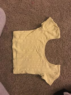 yellow crop top
