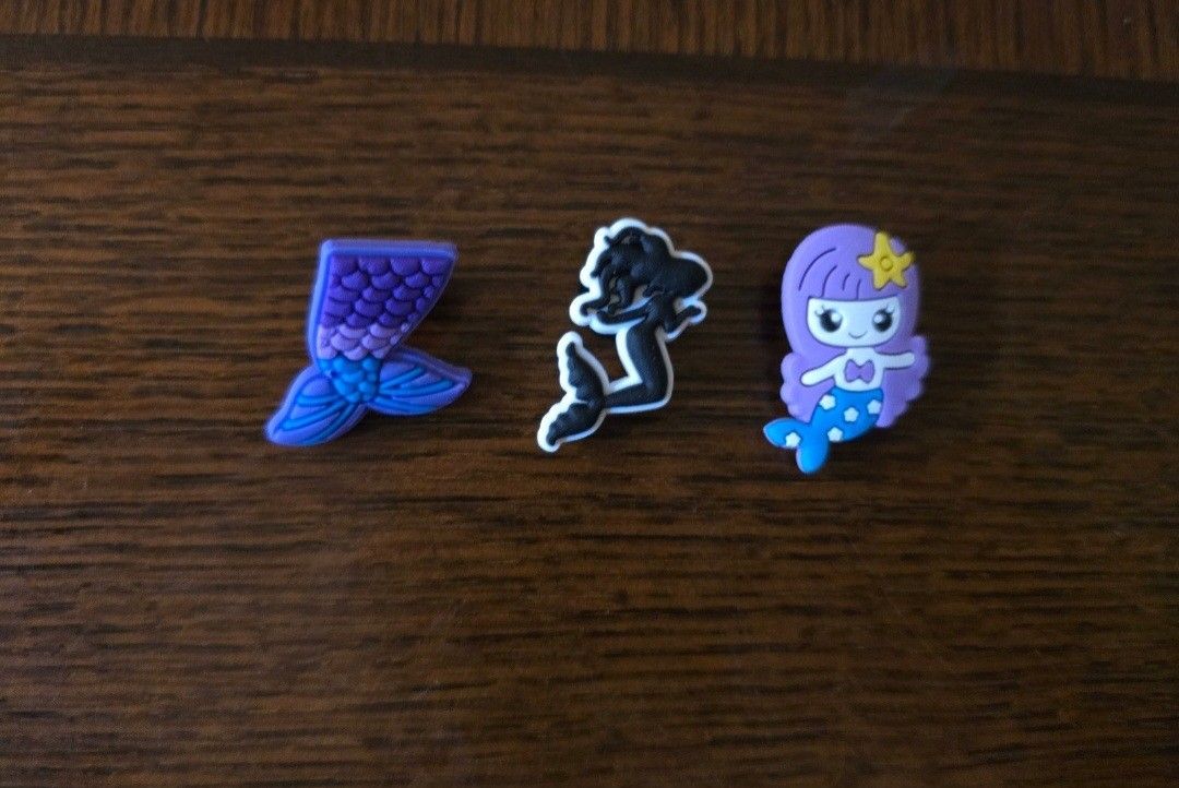 Lot Of 3 Mermaid Shoe Charms 