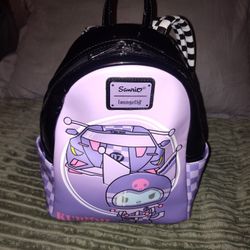 "NEW! Loungefly Sanrio Kuromi Tokyo Speed Racer Mini Backpack
