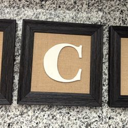 3 Piece Wall Decor With Letter C