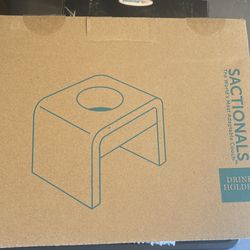 Lovesac  furniture wood drink holder