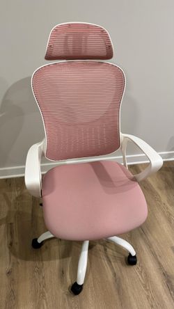 Pink Office Chair – Comfortable & Like New