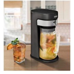 wirsh Iced Tea Maker with 3QT Pitcher, Iced Coffee Maker with Strength Control and Reusable Filter, Perfect For Iced Coffee, Latte, Tea, Lemonade, Fla