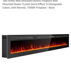 GMHome 100 Inch Electric Fireplace 