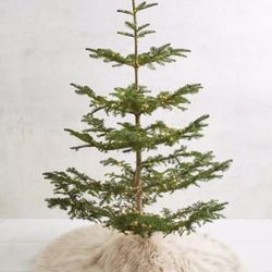 Anthropologie Faux Fur Tree Skirt