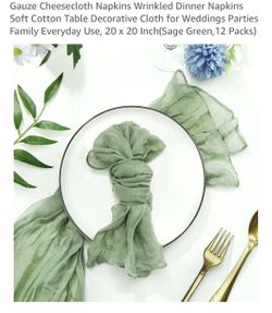 Sage Green Table Clothes And Napkins