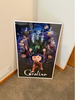 Coraline poster with frame