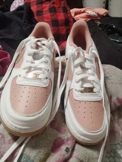 Nike Air Force 1 Pink and White Sneakers