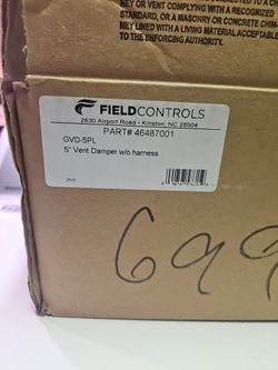 Field control 5" Vent Damper W/o Harness
