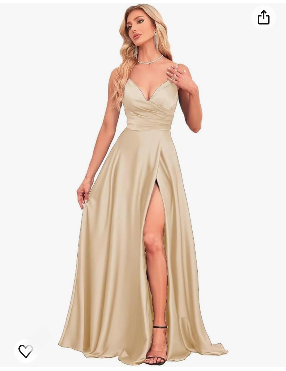 Bridesmaids or Prom Dress - Champagne - size 6