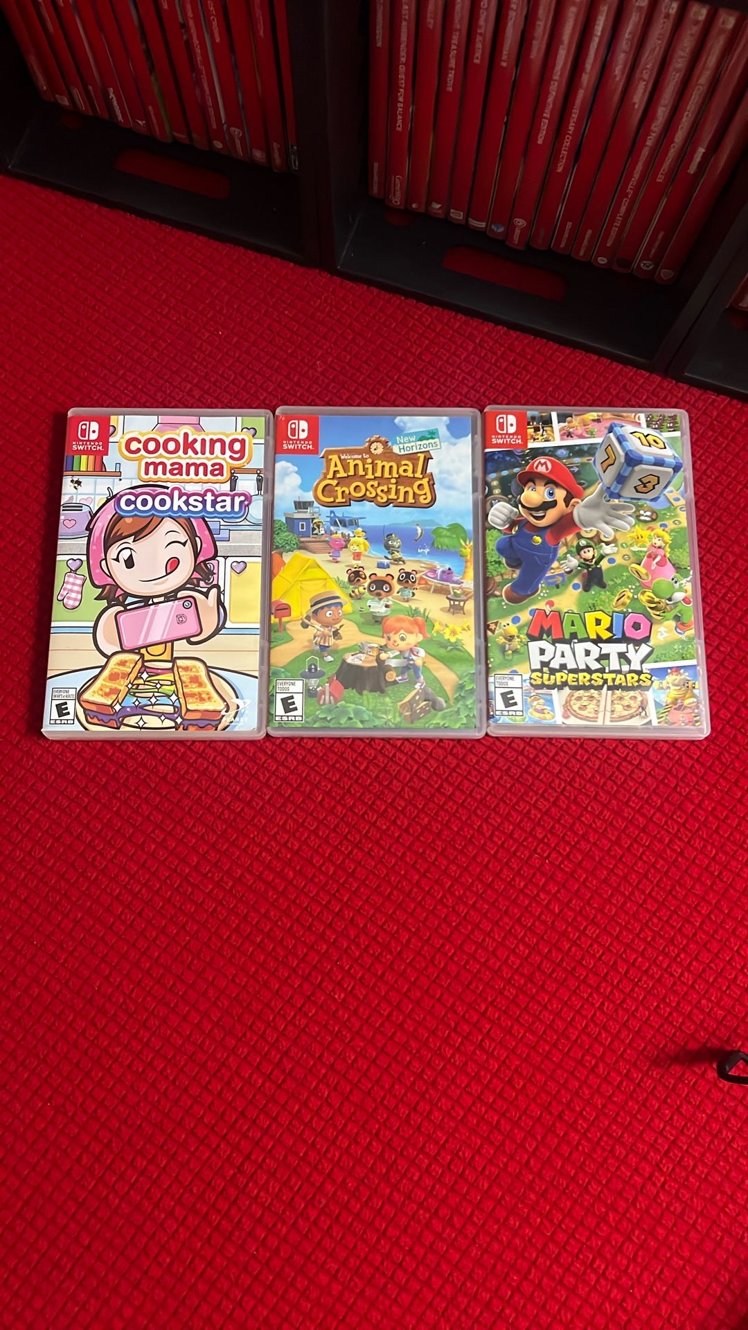 Nintendo Switch Games. Animal Crossing, Cooking Mama Cookstar. Mario Party Superstars