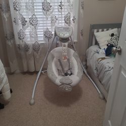 Baby Swing With Light Up Mobile