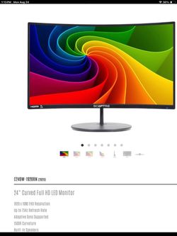 Sceptre curved Monitor if it’s listed it’s available