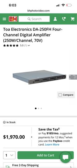 TOA DA-250FH four-channel digital power amplifier.