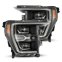 2021-2023 Ford F150 / 2021-2023 Ford F150 Raptor LUXX-Series LED Projector Headlights Black