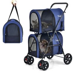 Double Stroller For pets Fit 2 Furry Friends 