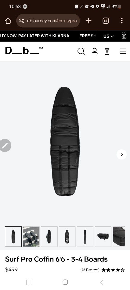 BNIB Surf Pro Coffin 6'6 - 3-4 Boards