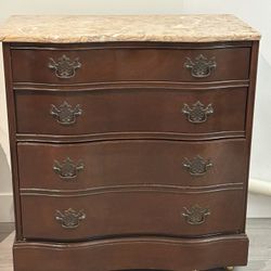 Antique Storage Cabinet With Marble Top