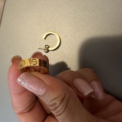 18k Gold Plate Cartier Earrings