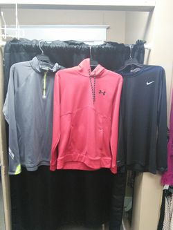 Lots of underarmour,Nike, adidas pullover men $15&up