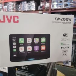 JVC KW-Z1000W Bluetooth Car Stereo Receiver with USB Port –10.1" Floating Touchscreen HD Display, AM/FM Radio - MP3 Player - Double DIN - Waze-Ready w