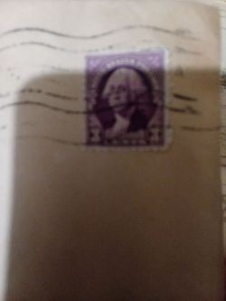 George Washington stamp on a post envelope to Mrs Sally work