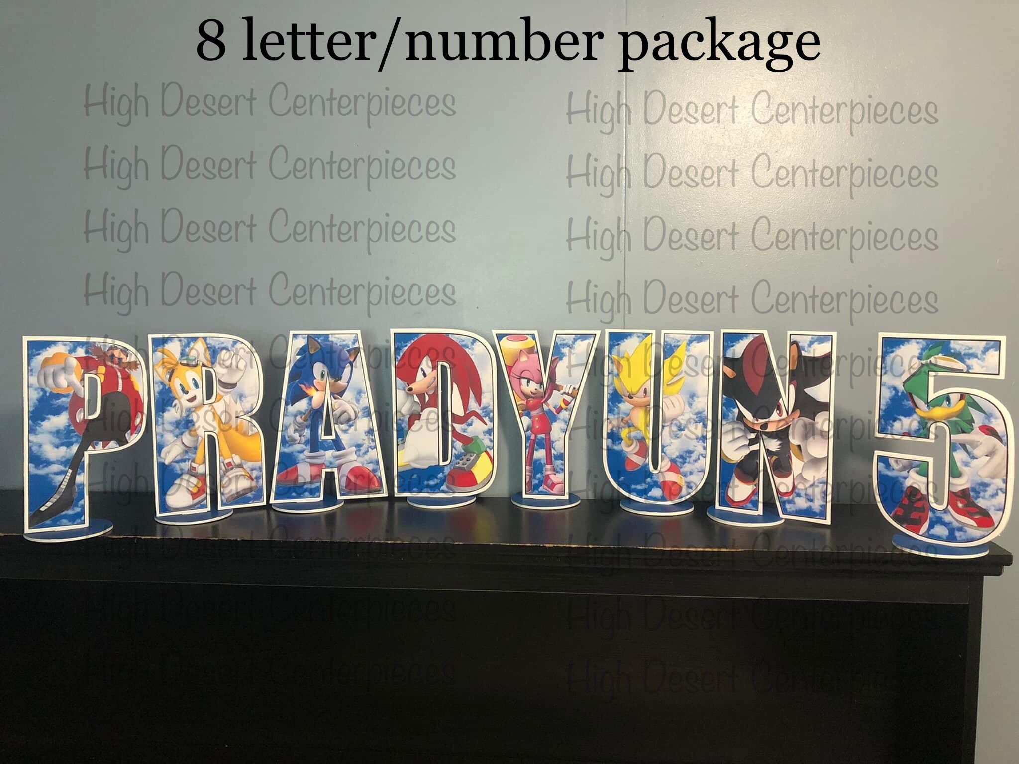 Sonic Letters And Numbers