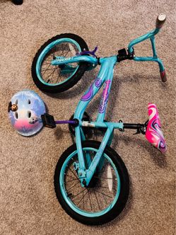 16” kids bike and Frozen Helmet