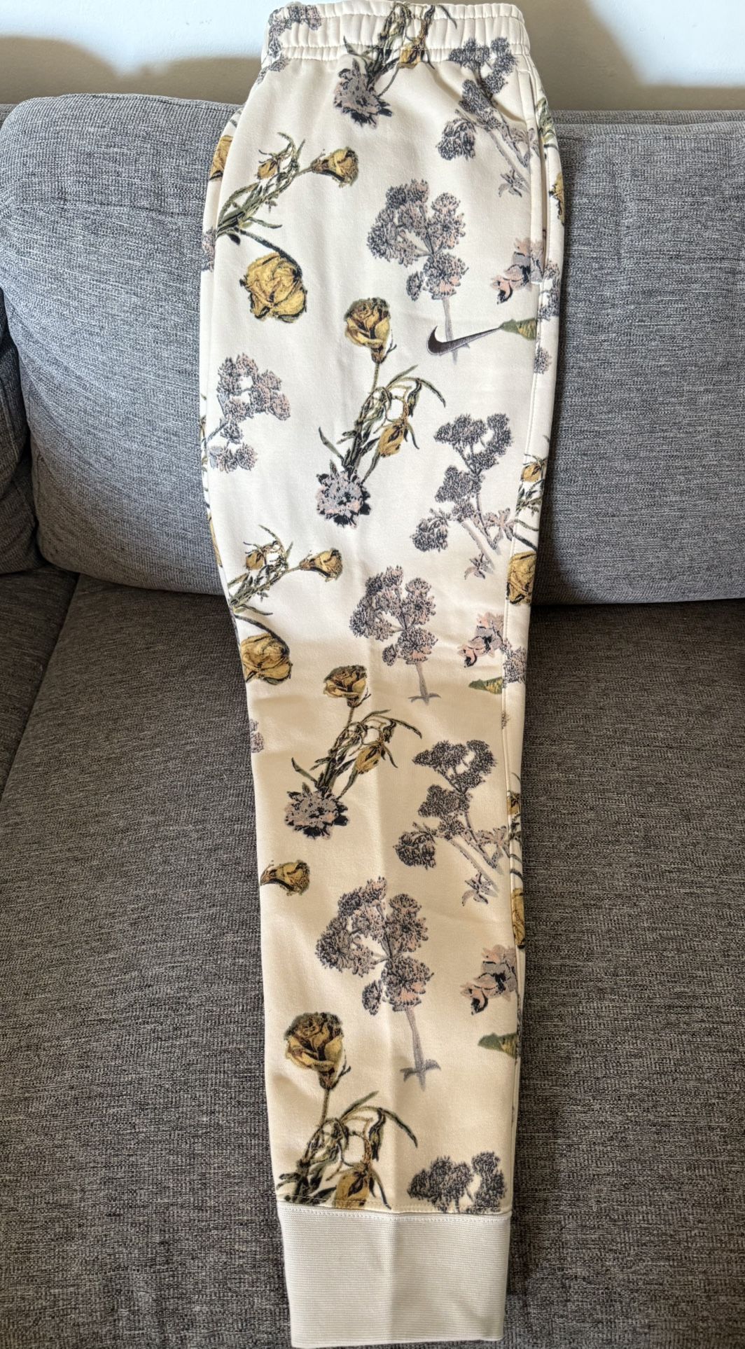 Nike Sportswear Mens Club Fleece Cream Pants Floral DQ3484-072