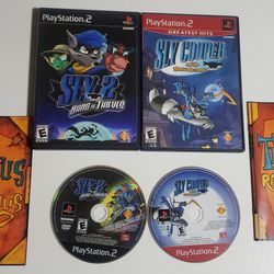 Sly Cooper And The Thievius Raccoonus & Sly 2: Band Of Thieves PS2 Game Bundle