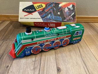 Vintage Puff-Puff Loco (Model ME 660) battery-operated tin toy train
