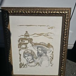 Edna Hibel Village Couple 17/354