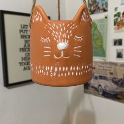 Hanging Cat Ceramic Pot 