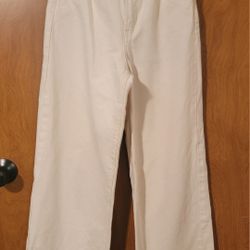 Brand New Levi's Cream Ribcage Straight Wide Leg Jeans  Size: 25